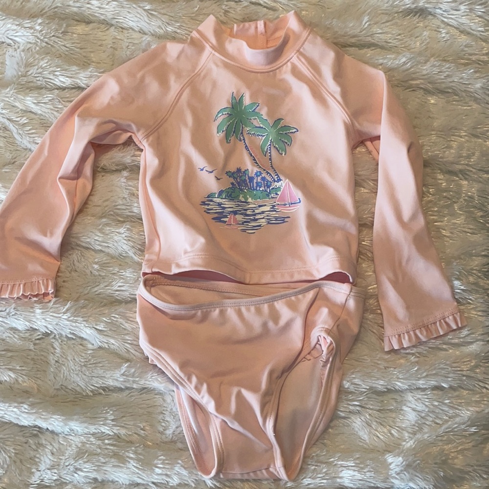 NWOT Janie and Jack Rashguard Swimsuit Never Worn Bottoms Attached 18-24 Months
